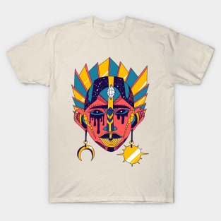 Retro Triad African Mask No 12 T-Shirt